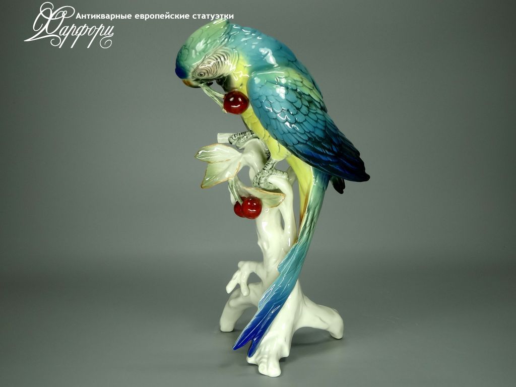 Купить фарфоровую статуэтку KARL ENS Попугай с вишней